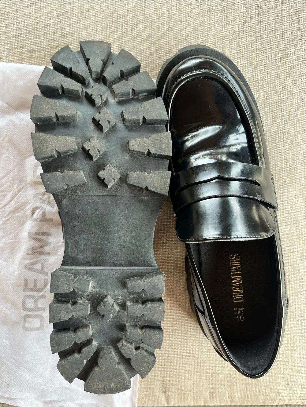 Dream Pairs Women's Loafers Slip On Platform Chunky Bussiness Casual
